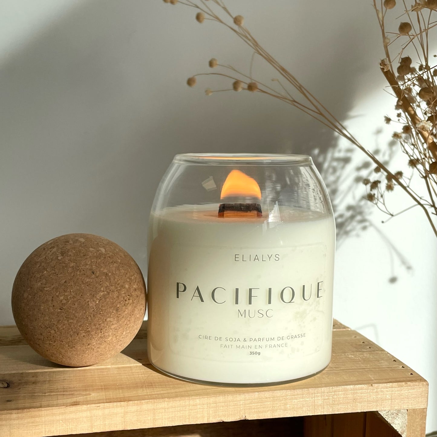 PACIFIQUE - Bougie Crépitante Parfumée